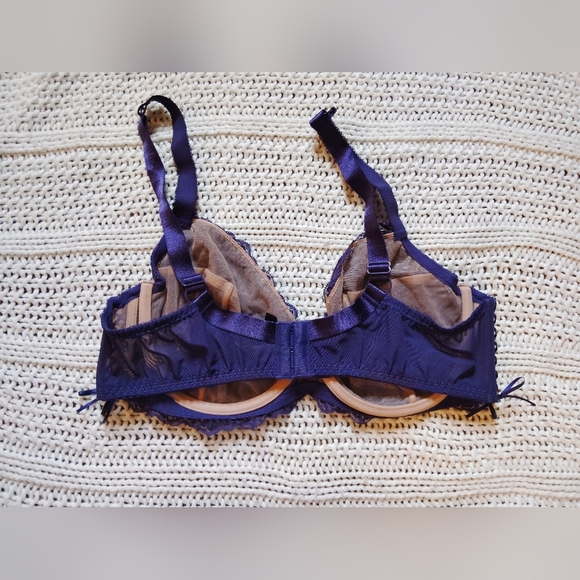 2 For 30$ Adore Me Deep Purple Lace Bra 40DD - Picture 3 of 4